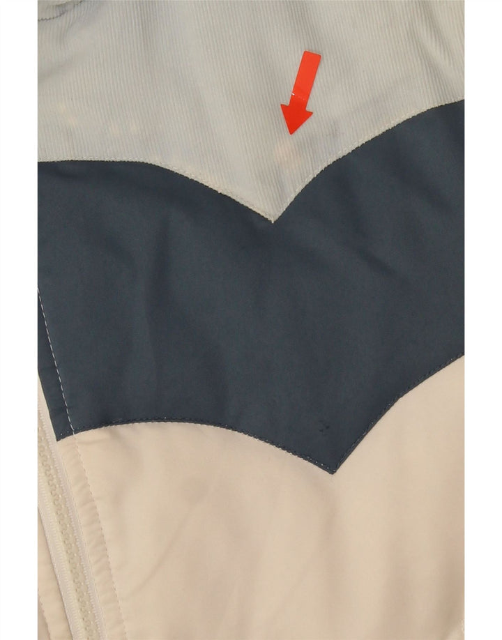 Jaqueta acolchoada feminina Levi's UK 6 XS branco colorblock poliéster