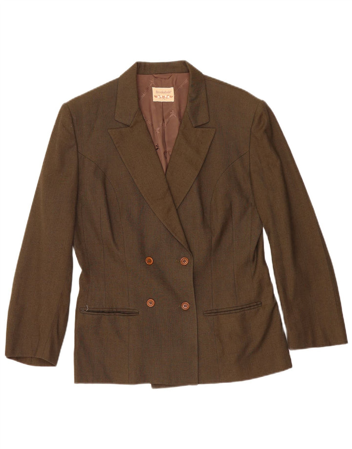 Jaqueta blazer feminina Brooksfield com peito duplo IT 44 Viscose cáqui médio