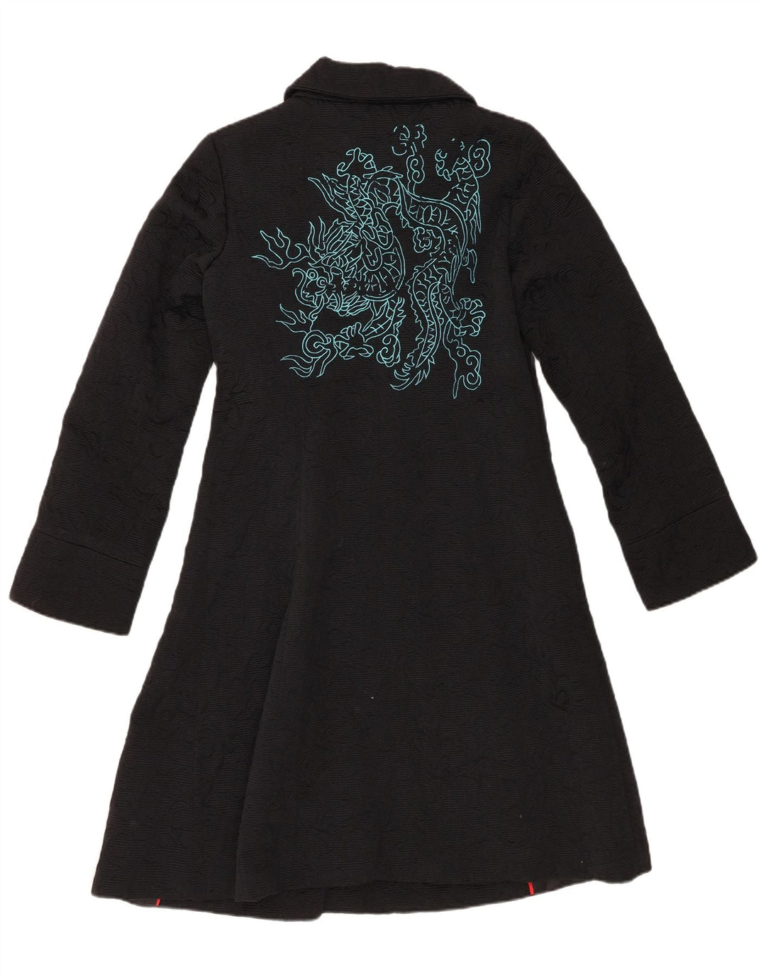 Sobretudo feminino Desigual EU 40 médio algodão geométrico preto