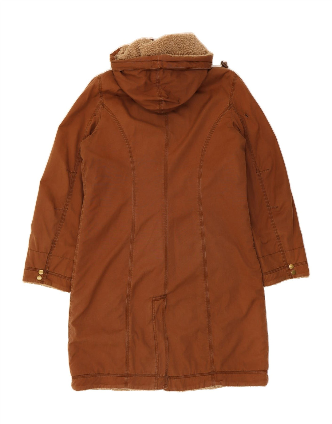 ICHI Womens Hooded Windbreaker Coat UK 18 XL Brown Cotton Vintage Ichi and Second-Hand Ichi from Messina Hembry 