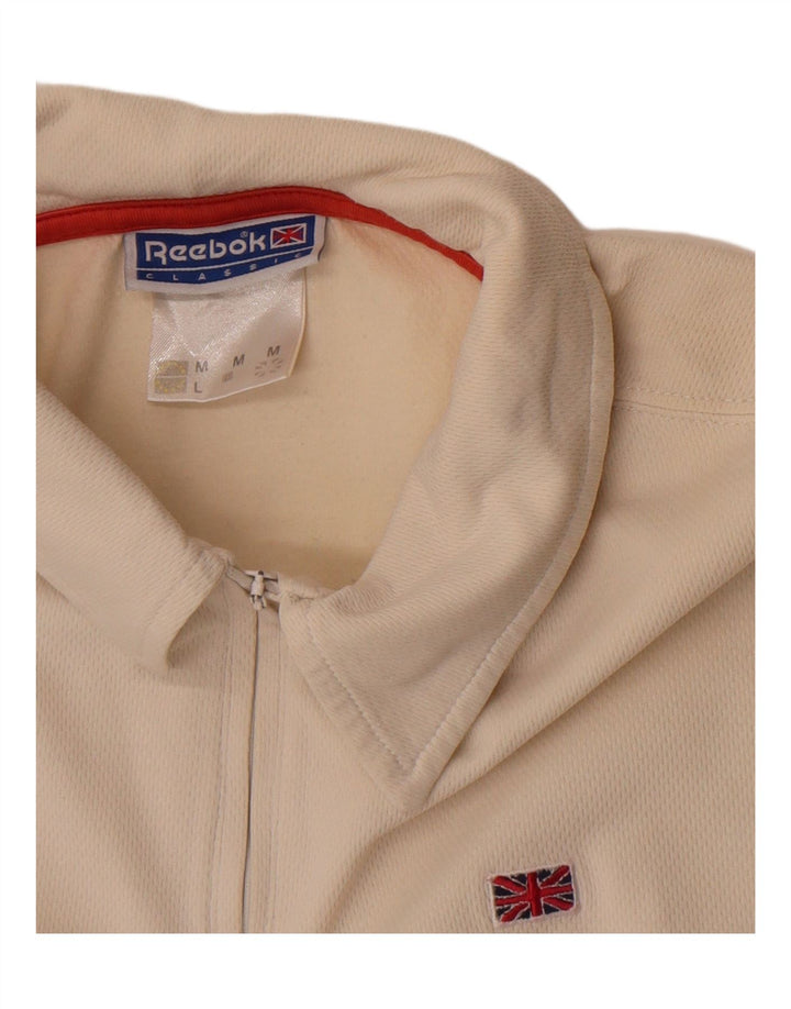Camisa Polo Reebok Masculina Loose Fit Média Off White