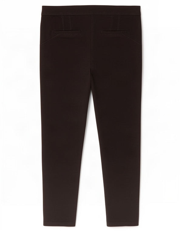 Calças cortadas femininas Marks & Spencer UK 16 grandes W34 L25 viscose preta