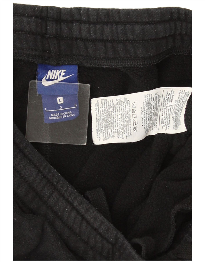 Calça de treino masculina Nike joggers grande algodão preto