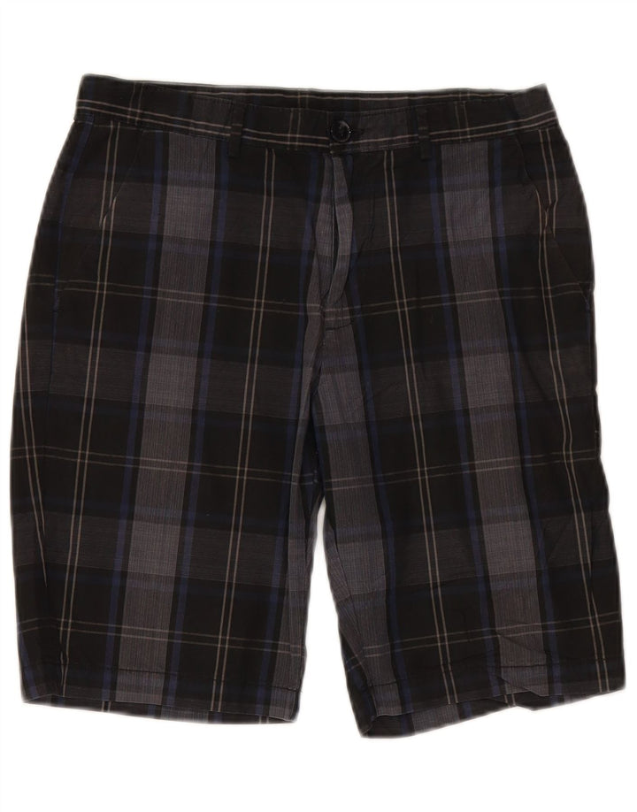Shorts chino masculino CALVIN KLEIN W30 algodão xadrez preto médio