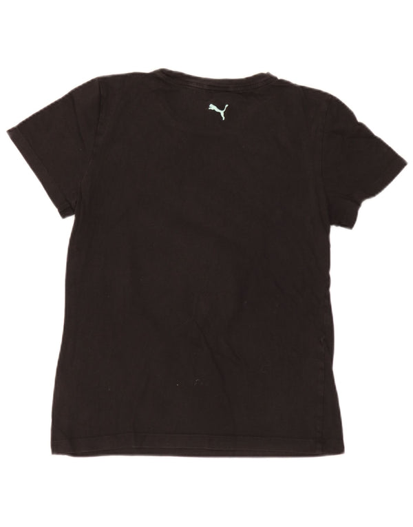 Camiseta feminina Puma Graphic UK 14 grande algodão preto