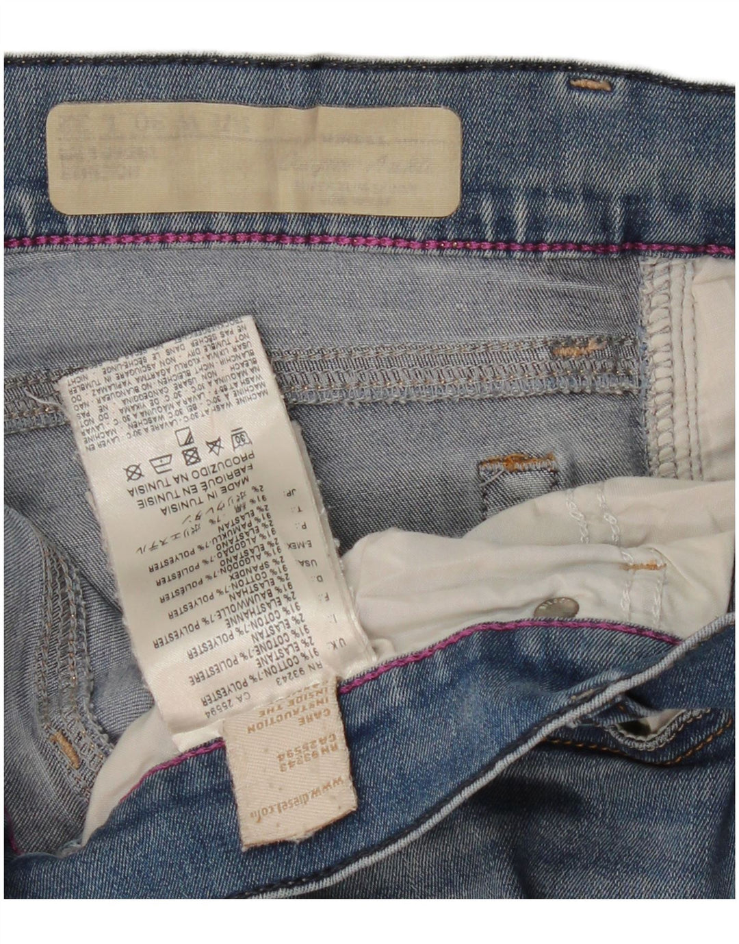 Jeans skinny feminino DIESEL W30 L28 algodão azul