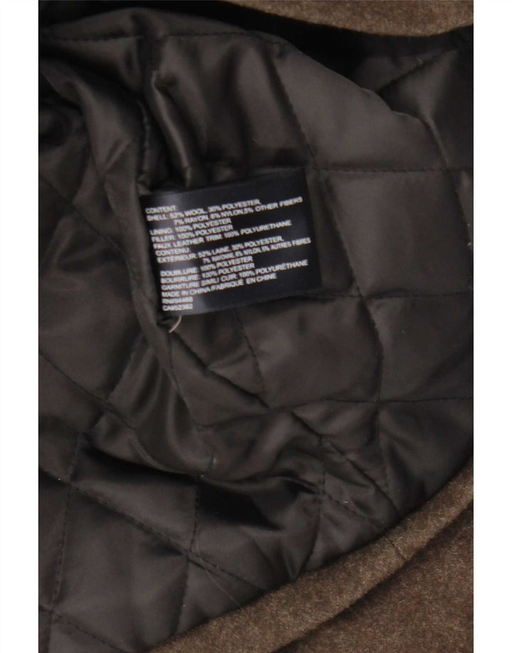 Casaco masculino com capuz Nautica UK 38 lã marrom médio