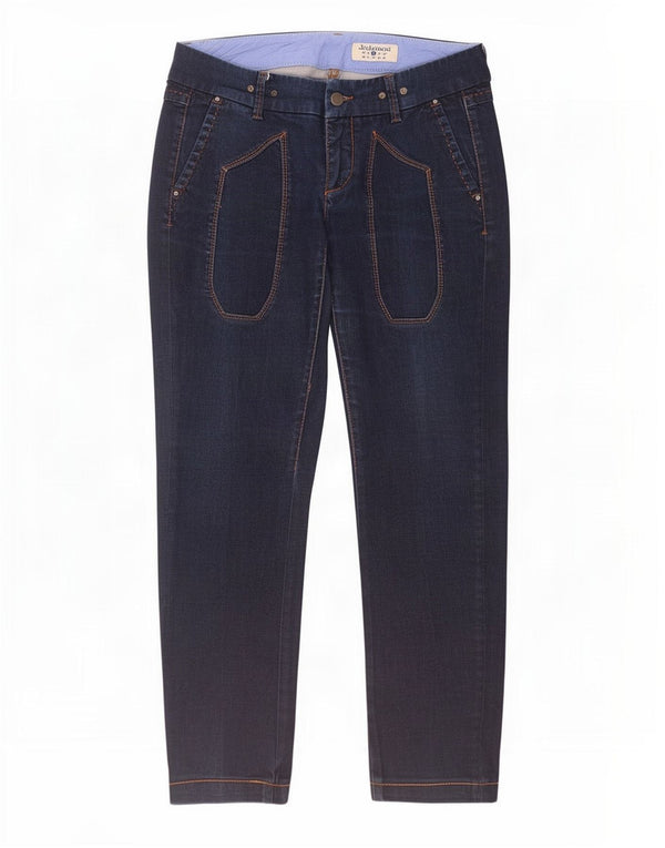 Jeckerson Jeans Slim Feminino W27 L27 Azul Marinho Algodão