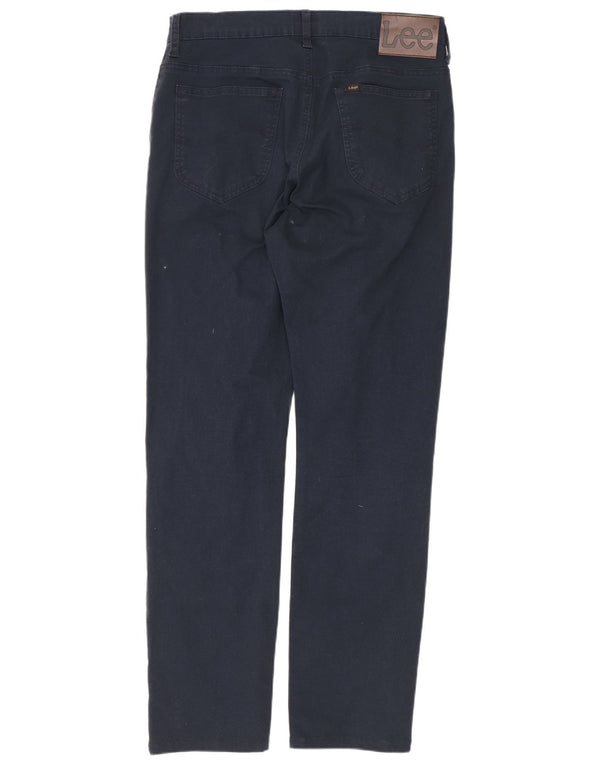 Lee Womens Rider Calça casual reta W30 L30 algodão azul marinho