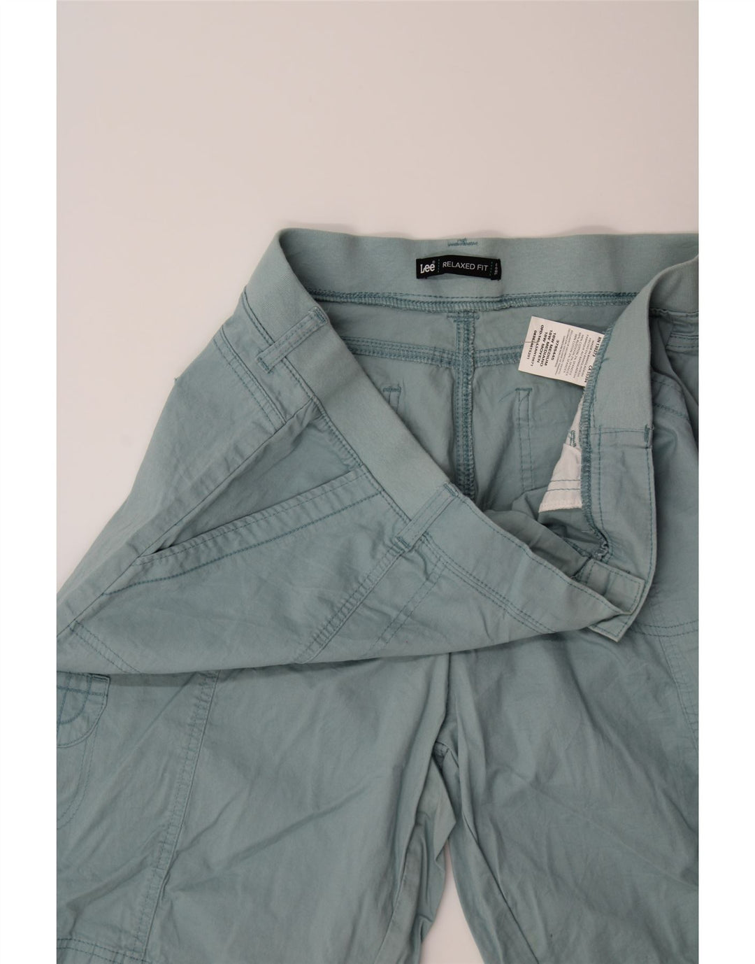 LEE Womens Relaxed Fit Cargo Shorts US 18 2XL W42 Blue Cotton Vintage Lee and Second-Hand Lee from Messina Hembry 