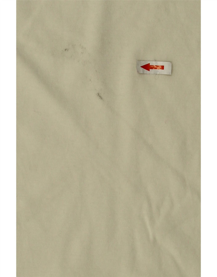 Vans Mens Graphic Top Manga Longa Pequeno Off White Algodão