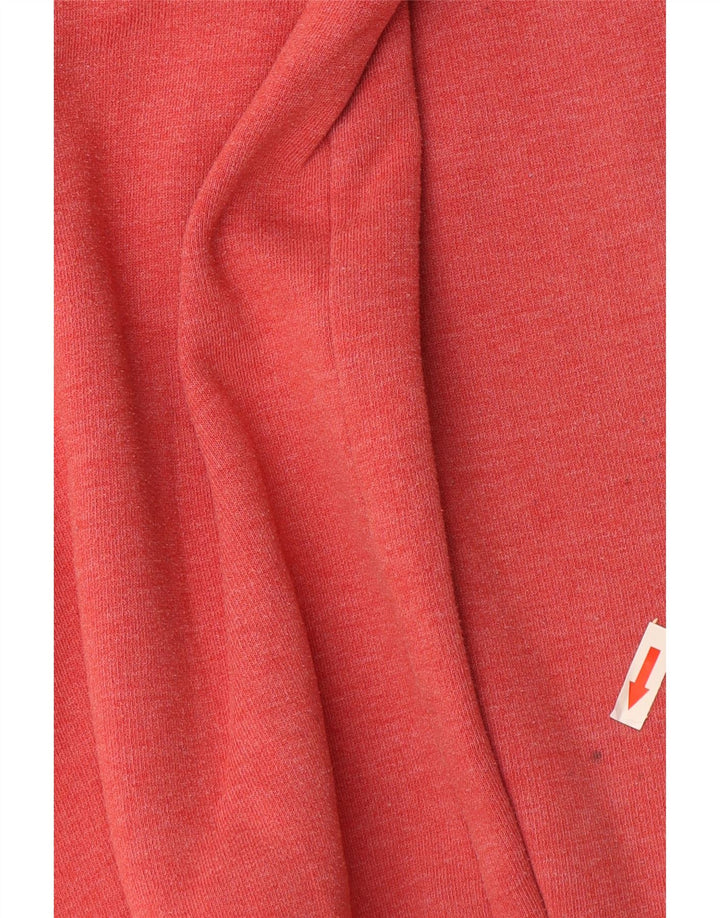 Weird Fish Mens moletom com zíper e gola alta de algodão vermelho