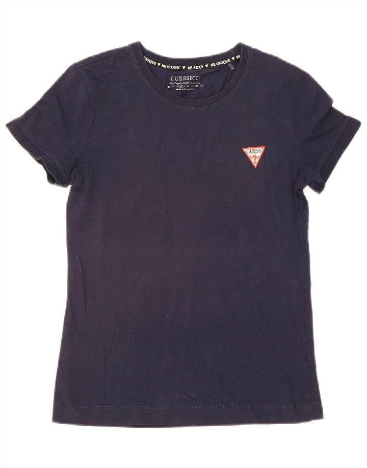 Guess Camiseta Feminina Top UK 12 Médio Azul Marinho