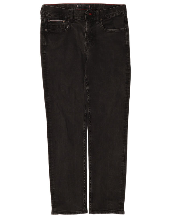 Tommy Hilfiger Mens Denton Straight Jeans W30 L30 Black Cotton