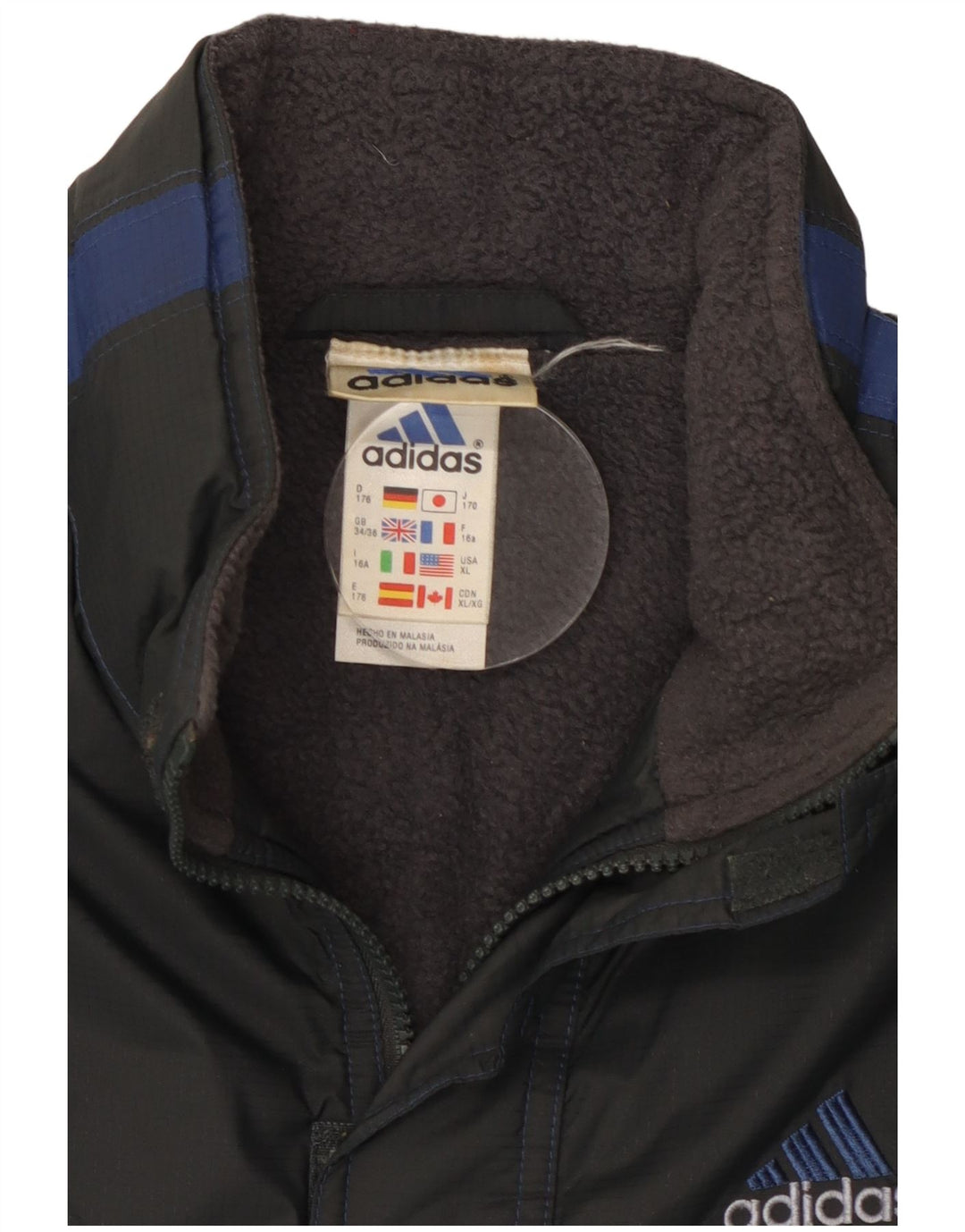 Jaqueta corta-vento Adidas Menino 15-16 Anos Preto Colorblock Poliéster