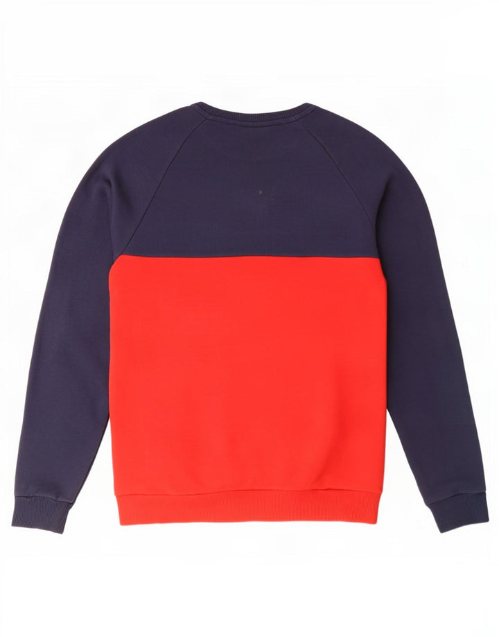 Fila moletom masculino jumper médio azul marinho algodão colorblock