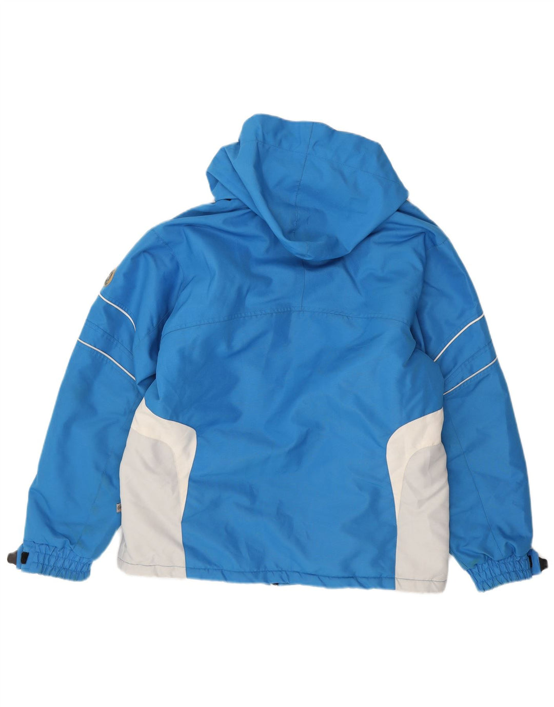 Jaqueta corta-vento masculina BRUGI com capuz UK 38 bloco colorido azul médio