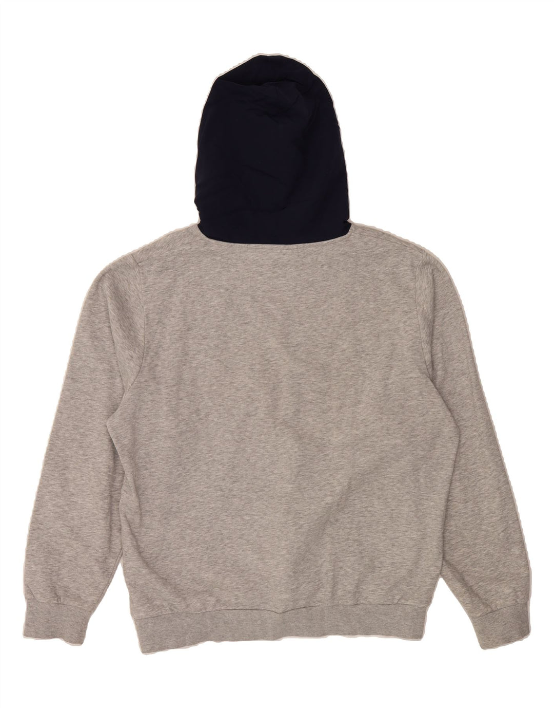 FILA Mens Graphic Hoodie Jumper Large Grey Colourblock Cotton Vintage Fila and Second-Hand Fila from Messina Hembry 