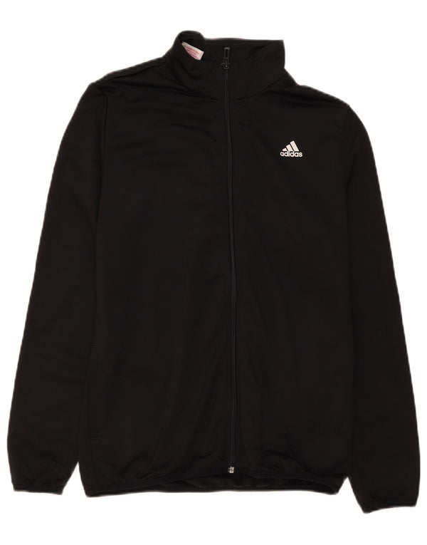 Casaco de treino gráfico Adidas Boys 13-14 anos preto poliéster