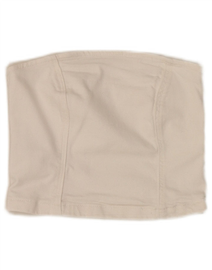 Top espartilho feminino Mango UK 4 XS algodão branco