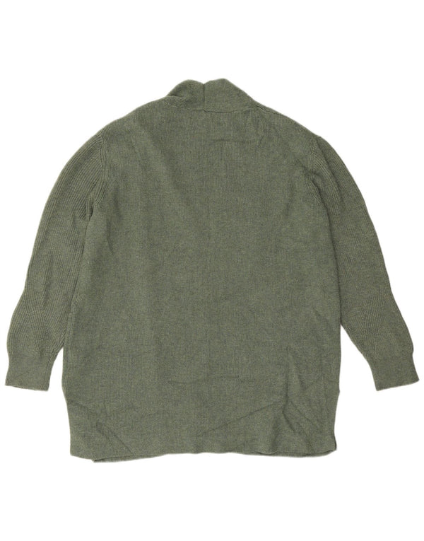 Suéter feminino Marks & Spencer Longline Open Cardigan Reino Unido 16 Grande Cáqui