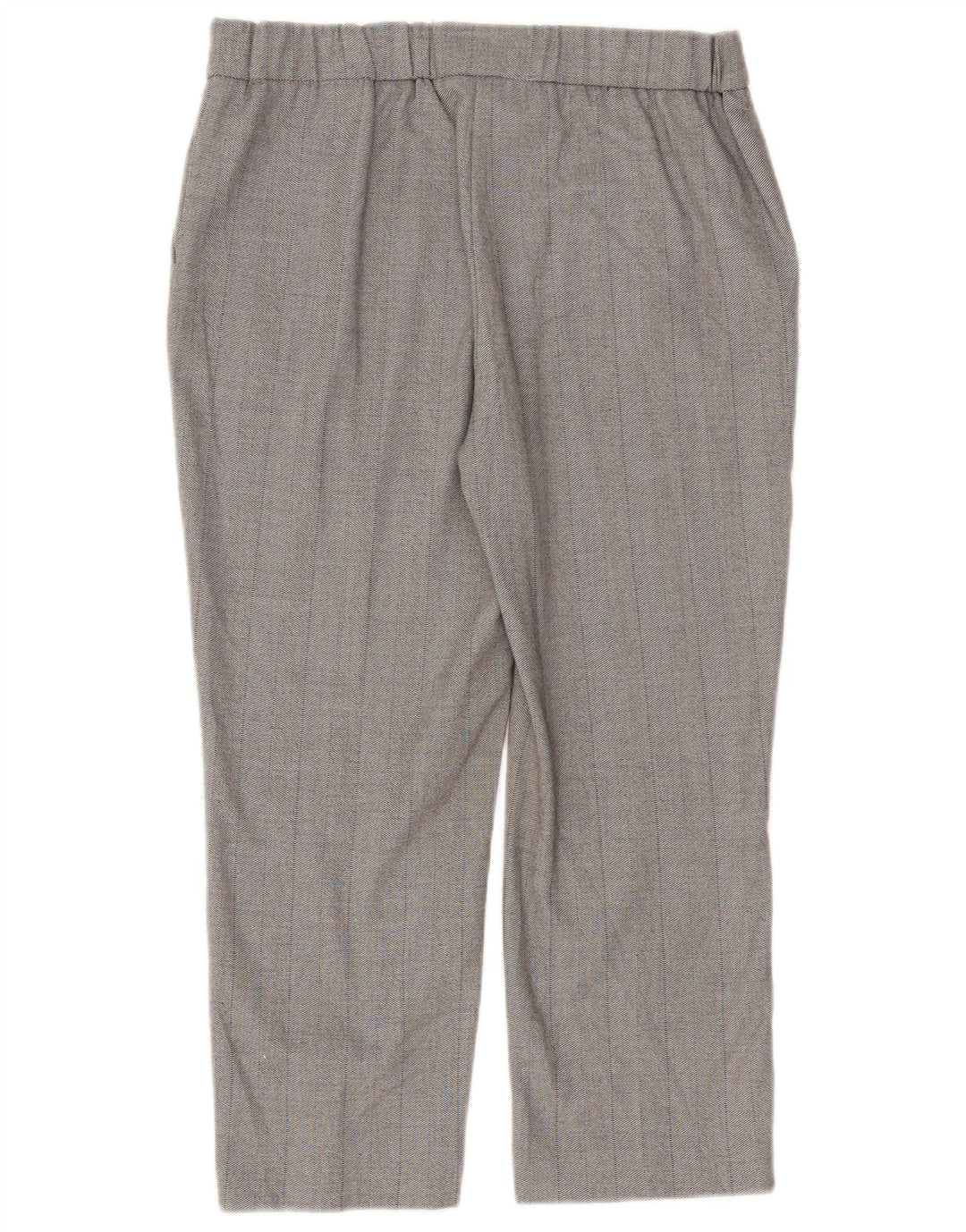Calça capri feminina Marks & Spencer reta Reino Unido 12 médio W30 L23 cinza