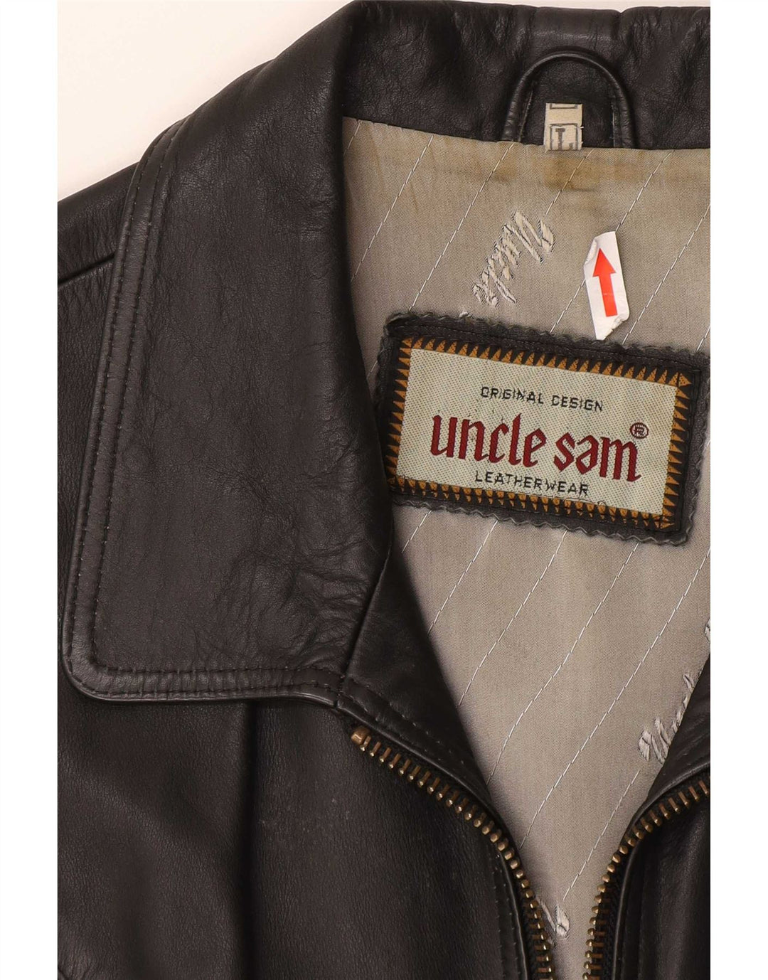 Colete de couro masculino Tio Sam grande couro preto