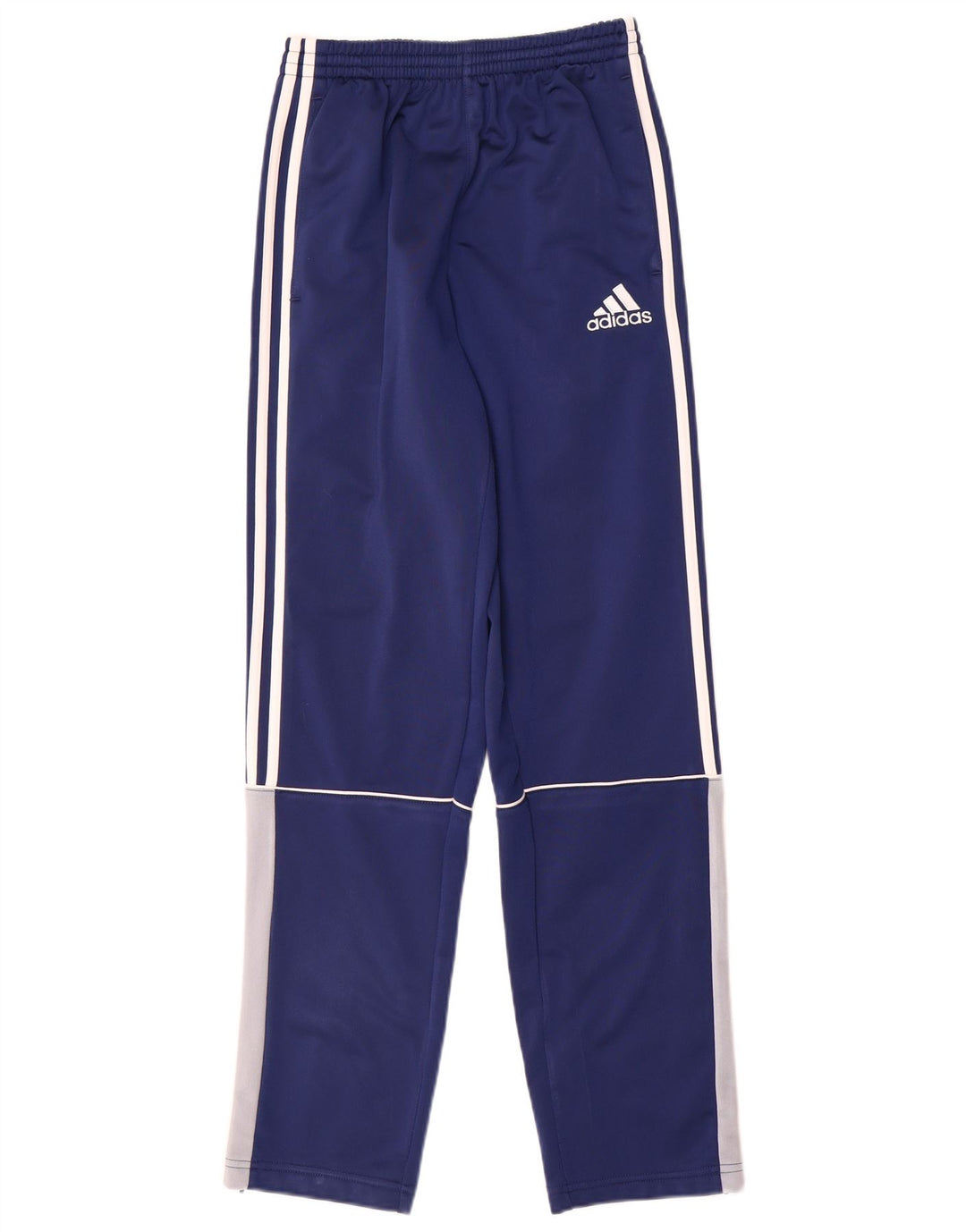 Calças de treino Adidas meninos 13-14 anos azul colorblock poliéster
