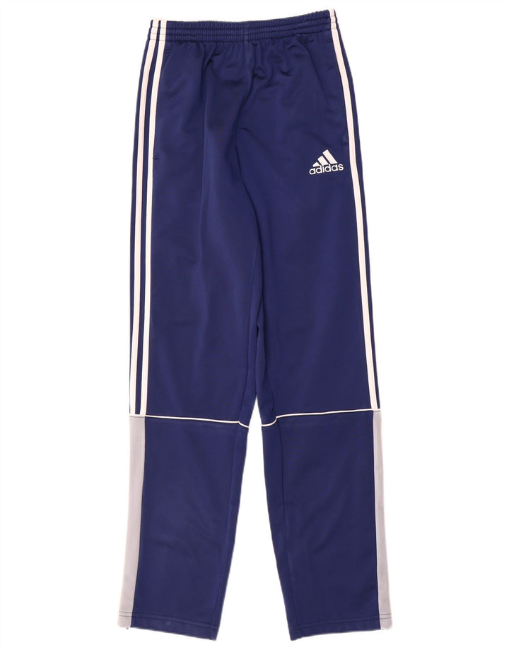 Calças de treino Adidas meninos 13-14 anos azul colorblock poliéster
