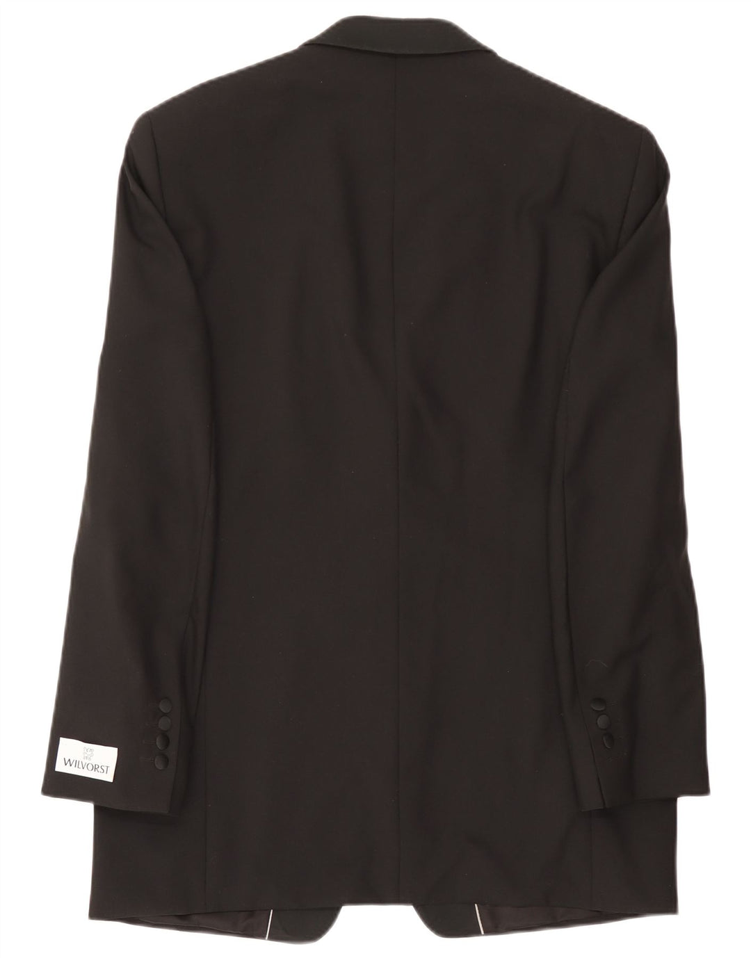 Jaqueta blazer masculina Wilvorst com 1 botão EU 50 grande lã preta