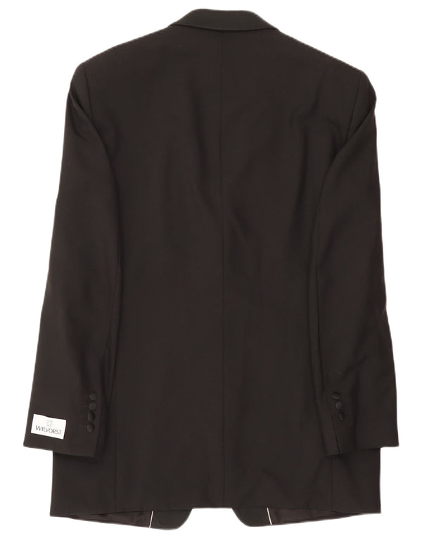 Jaqueta blazer masculina Wilvorst com 1 botão EU 50 grande lã preta