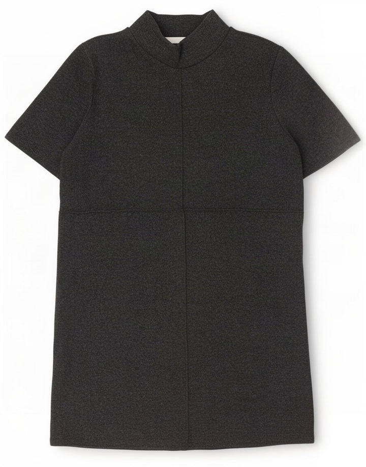 Vestido jumper feminino Zara Reino Unido 16 grande poliéster cinza