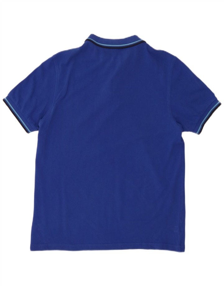Camisa polo masculina Fred Perry Slim Fit azul médio