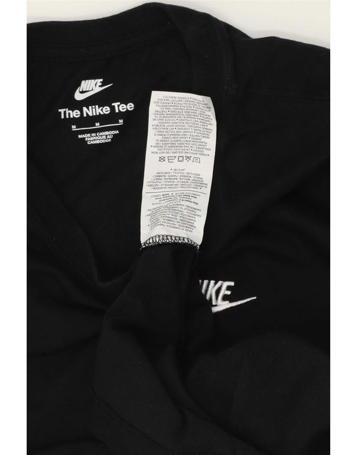 Nike Mens Top Manga Longa Médio Algodão Preto