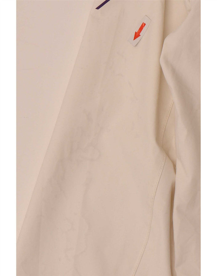 Jaqueta de chuva feminina Helly Hansen com capuz gráfico Reino Unido 10 pequena poliamida branca