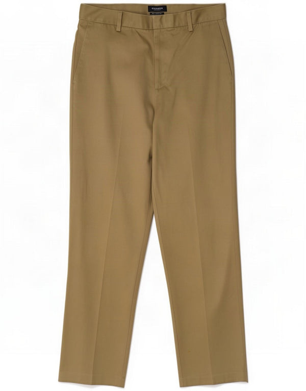 Dockers Mens Classic Fit Chino Trousers W34 L34 Khaki Cotton