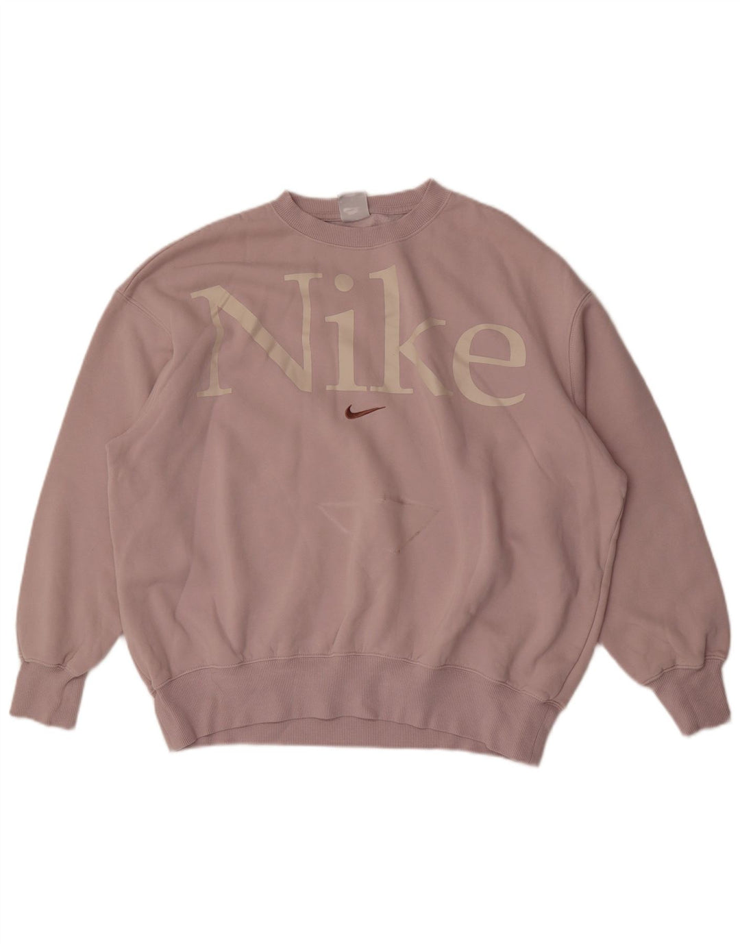 Nike feminino gráfico oversized moletom jumper UK 14 médio roxo algodão