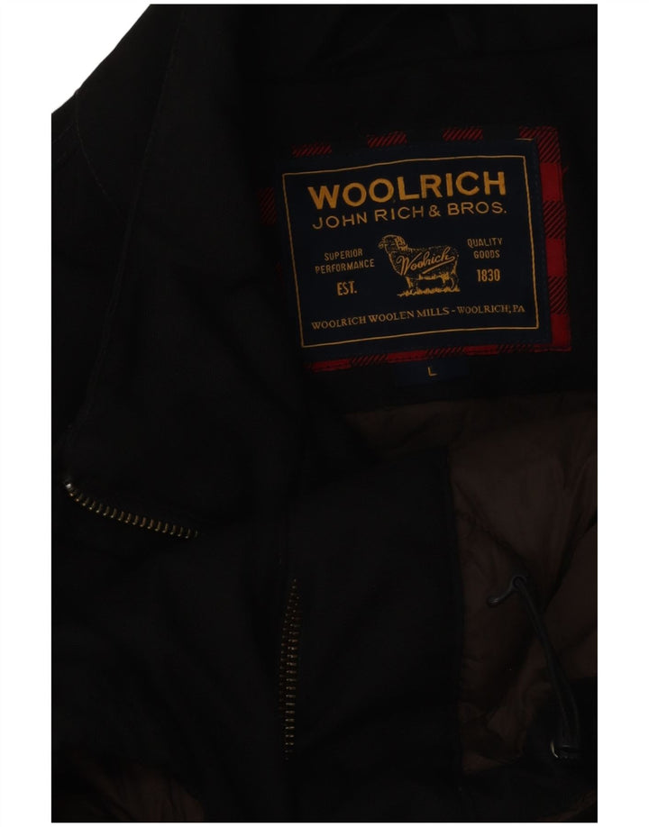 Jaqueta militar masculina Woolrich UK 40 grande preta
