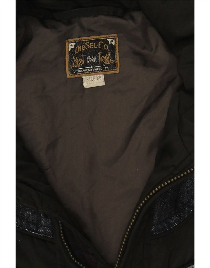 Jaqueta acolchoada com capuz grande diesel feminina UK 6 XS preta