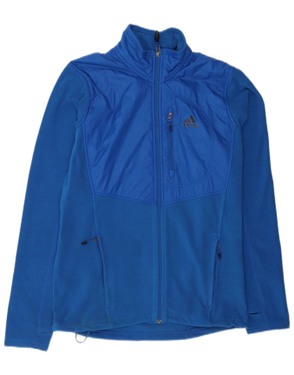 Adidas Mens Fleece Jacket UK 42/44 Grande Azul Poliéster Esportes