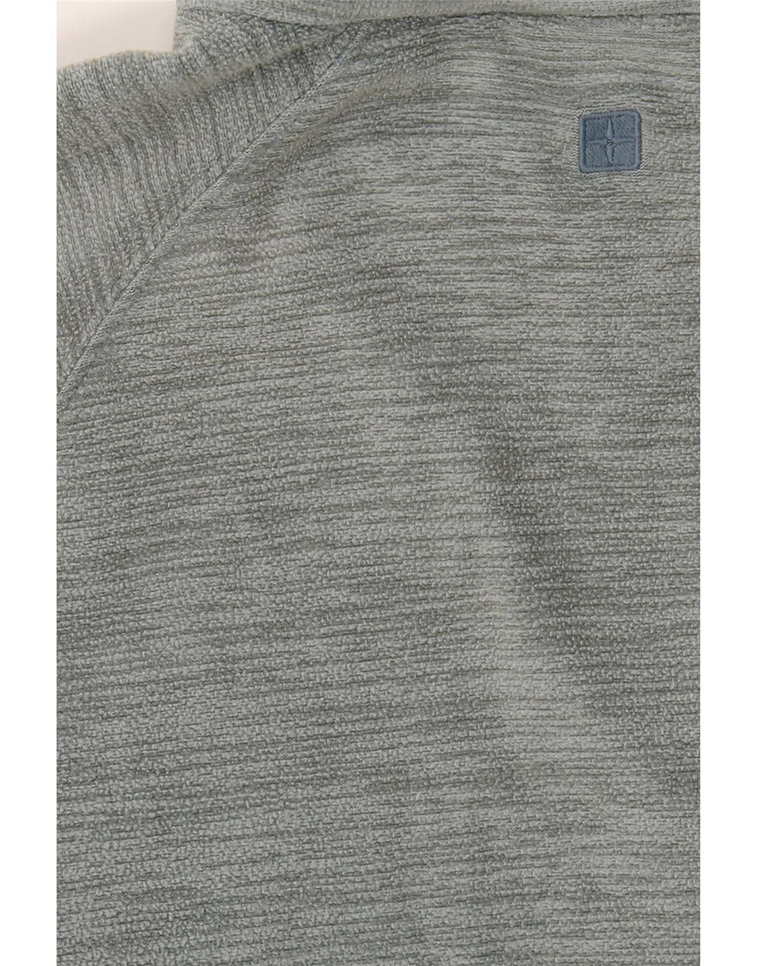 Mountain Warehouse Suéter masculino de lã com zíper e gola média azul