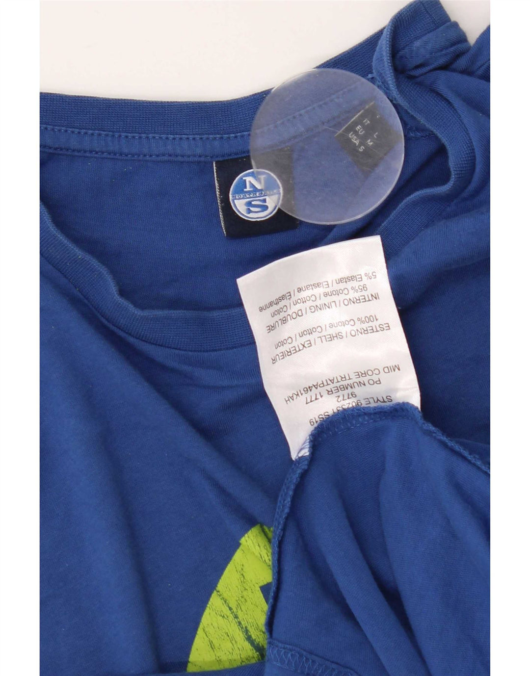 Camiseta masculina North Sails com estampa gráfica azul médio algodão