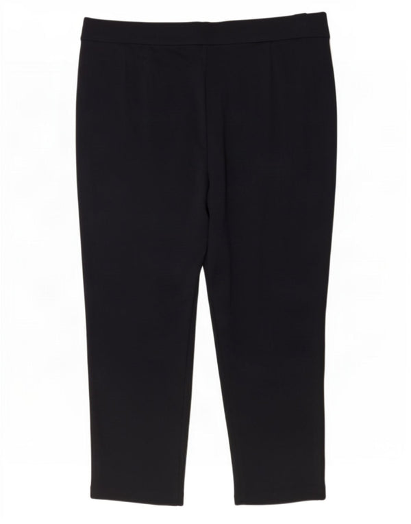 Calça feminina cortada reta Marks & Spencer UK 18 XL W36 L23 azul marinho
