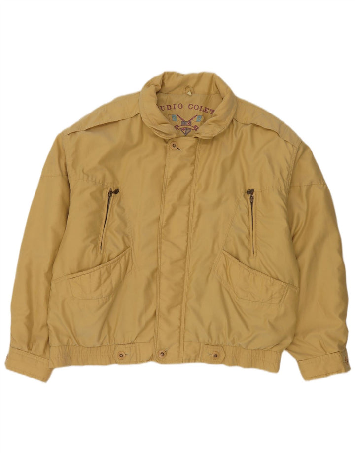 Jaqueta bomber masculina Studio Coletti Reino Unido 42 XL amarelo nylon