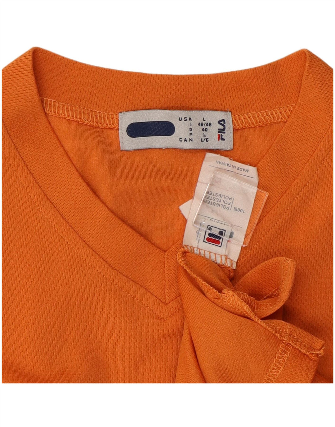 Camiseta feminina FILA UK 16 grande poliéster laranja