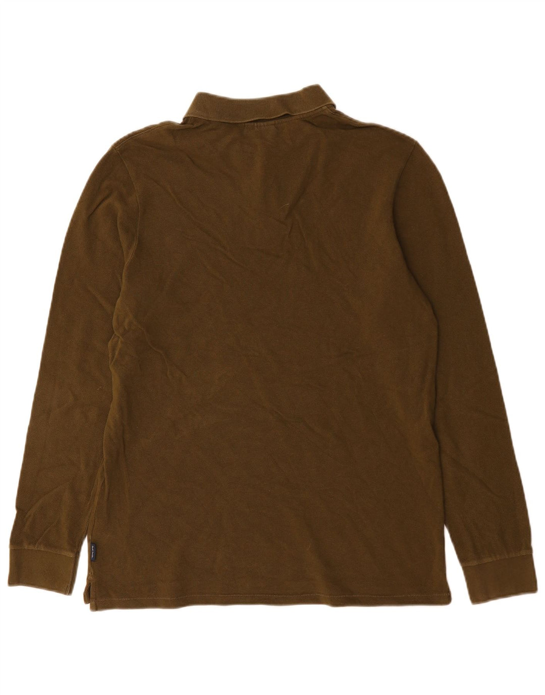 Camisa polo masculina de manga comprida Paul Smith de algodão cáqui médio