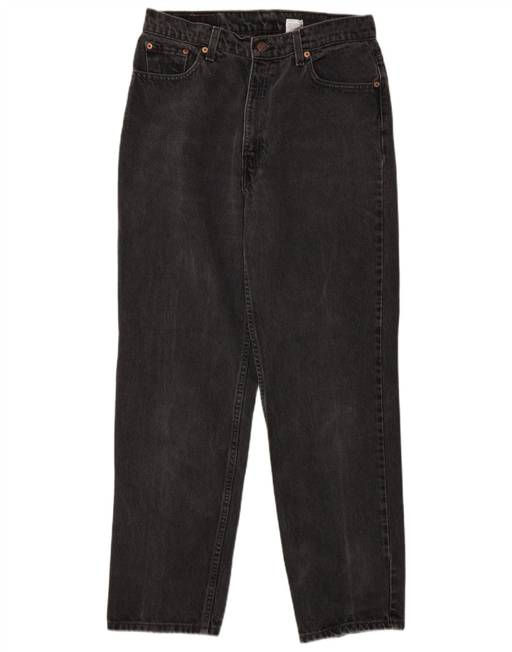 Calça jeans feminina Levi's 512 High Rise Straight US 12 Grande W30 L30 Cinza