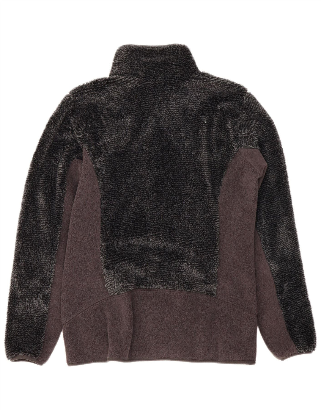 Jaqueta de lã feminina Jack Wolfskin Reino Unido 14 poliéster colorblock cinza médio