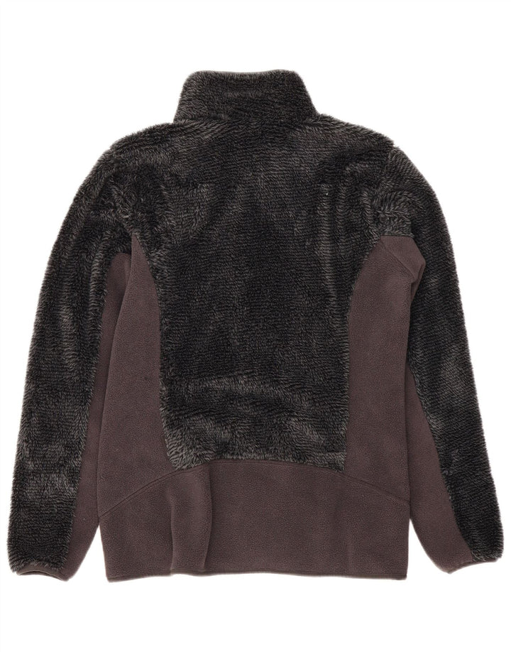 Jaqueta de lã feminina Jack Wolfskin Reino Unido 14 poliéster colorblock cinza médio
