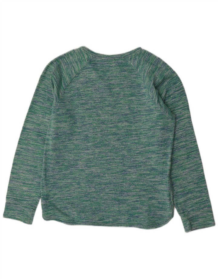 SCOTCH & SODA Suéter feminino com gola canoa Reino Unido 16 grande verde manchado